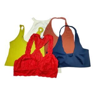 Lot of 5 Free People Intimately & Out from Under Bralettes Crop Tops Medium